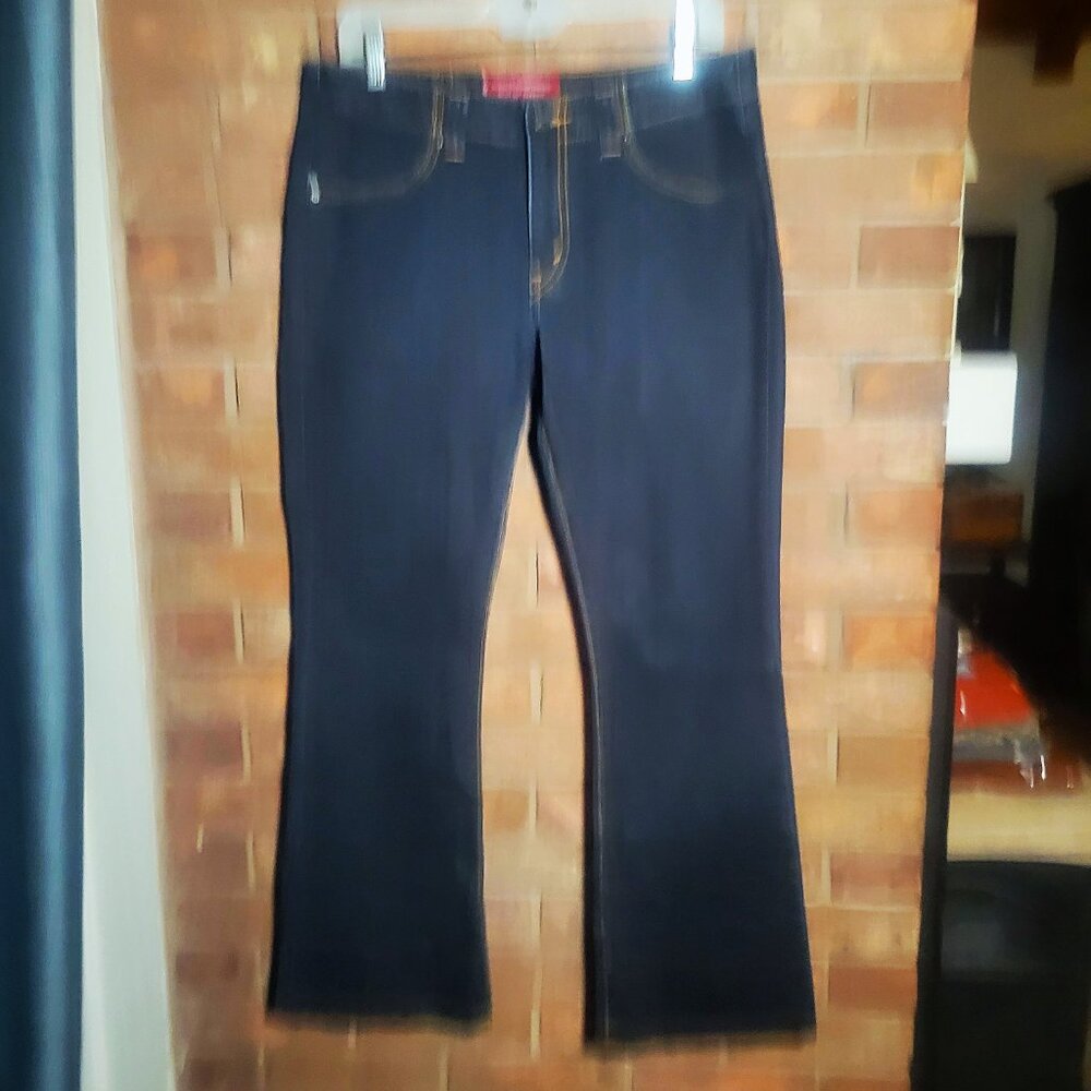 Levi's 525 "Nouveau Downtowner" Dark Wash Boot Cut Jeans - Size 10/L-M - Picture 5 of 13